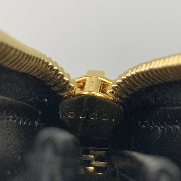 NIB Gucci zip card case wallet with gucci logo in black - Picture 9 of 10